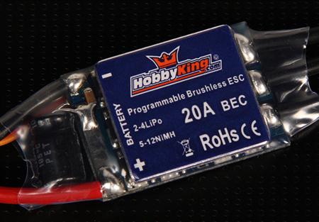 HobbyKing 20A BlueSeries 2-4S Brushless Speed Controller (13430) [HKz20A]